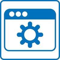 Computer development settings, illustration, vector on a white background.