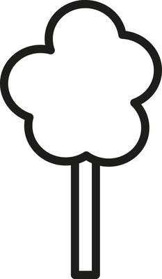 Big park tree, illustration, vector, on a white background.