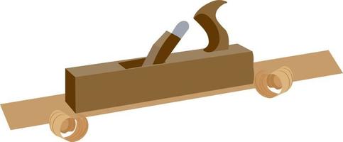 Smoothing plane, illustration, vector on white background.