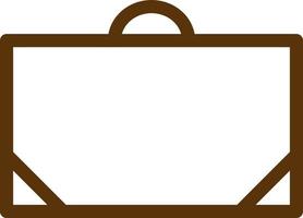 Brown simple business man bag, illustration, vector on a white background.