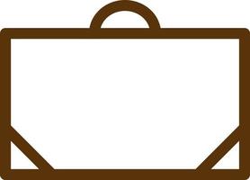 Brown simple business man bag, illustration, vector on a white background.