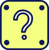 Box with question mark, illustration, vector on a white background.