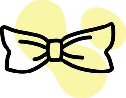 Corbata amarilla, icono de ilustración, vector sobre fondo blanco.