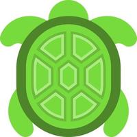 Green turtle walking, illustration, vector, on a white background. vector