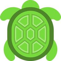 Green turtle walking, illustration, vector, on a white background. vector