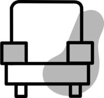 Modern armchair, illustration, on a white background. vector