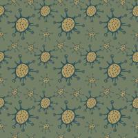 Handdraw viruses pattern, illustration, vector on white background