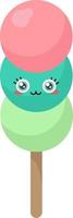 Candy on stick , illustration, vector on white background