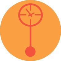 Mechanical wall clock, illustration, vector on a white background.