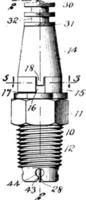 Spark Plug, vintage illustration. vector