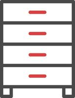 Office drawers, illustration, vector, on a white background. vector