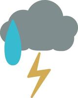 Grey thunderstorm cloud, illustration, on a white background. vector