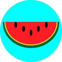 Watermelon slice, illustration, vector, on a white background. vector