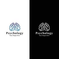 plantilla de icono de diseño de logotipo de psicología vector