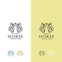 Horse logo icon design template vector