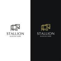 Horse logo icon design template vector