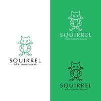Squirrel logo design icon template vector
