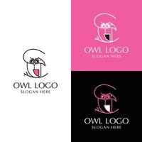 Owl logo logo design icon template vector