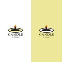 Candle logo design icon template vector