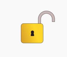 padlock open icon design isolated vector