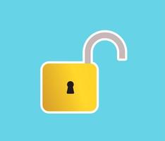 padlock open icon design concept vector