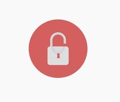 padlock unlock symbol design concept vector