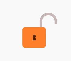 padlock open vector design concept