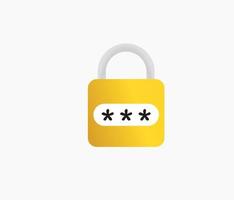 padlock encyption vector design isolated