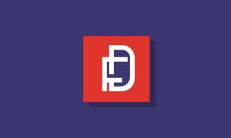Alphabet letters Initials Monogram logo FD, DF, F and D vector