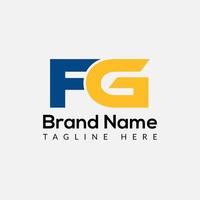 Abstract FG letter modern initial lettermarks logo design vector