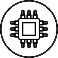 Cpu Icon Style vector