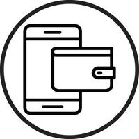 Digital Wallet Icon Style vector
