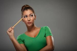 Girl With Pencil photo