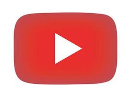 Youtube Play Button Icon 3d Logo vector