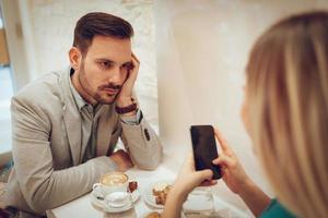 Couple In A Cafe photo