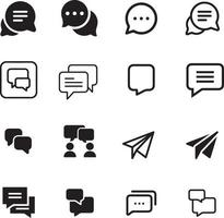 Chat icon bundle vector