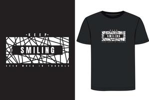 Smiling t shirt design vector