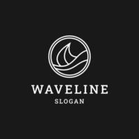 Wave logo icon design template vector