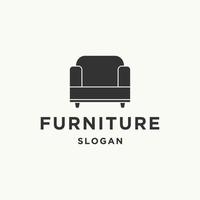 plantilla de diseño plano de icono de logotipo de muebles vector