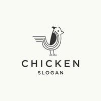 Chicken logo icon design template vector illustration