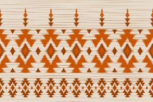 arte de patrón de ikat étnico fronterizo. tela americana, estilo mexicano. nativo de rayas geométricas. vector