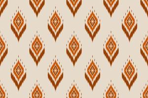 Geometric ethnic ikat seamless pattern in tribal. Fabric ethnic ikat pattern art. Mexican style. vector