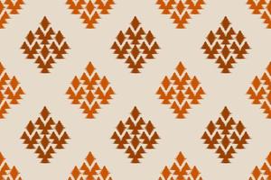 Geometric ethnic ikat seamless pattern in tribal. Fabric ethnic ikat pattern art. Mexican style. vector