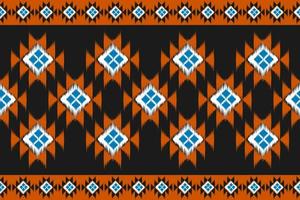 Carpet ethnic ikat pattern art. Geometric ethnic ikat seamless pattern in tribal. Mexican style. vector