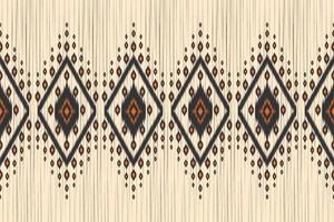 arte abstracto étnico ikat. patrón sin costuras en tribal. estampado de adornos geométricos aztecas. vector