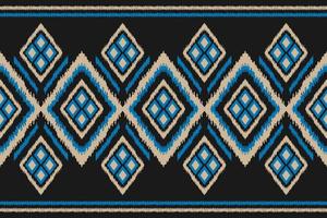 alfombra étnica patrón ikat art. patrón geométrico étnico ikat sin costuras en tribal. estilo mexicano vector