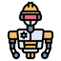 robotics engineering icon line vector illustration . education . technology