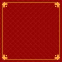 chinese frame background with pattern in red vector