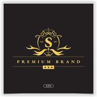 Letter s golden logo premium elegant template vector eps 10