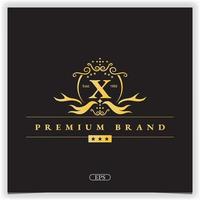 Letter x golden logo premium elegant template vector eps 10